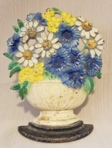Antique Hubley Daisy Bowl Cast Iron Doorstop, #452 - Picture 1 of 8