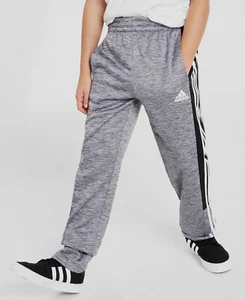 Adidas Kid's Boy's Gray Melange Mix Fleece Jogger Pants Size M - Picture 1 of 2