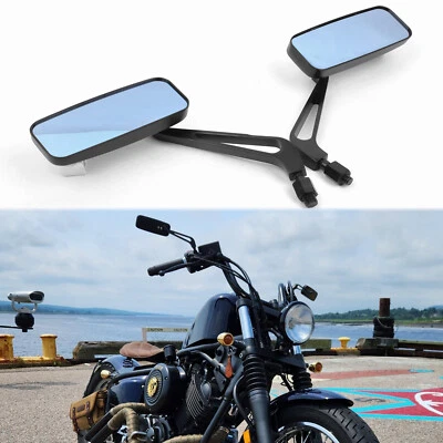 Espejos retrovisores rectangulares para motocicleta Yamaha V Star XVS 650 9501100 1300 estrella de arrastre Foto 1 de 4