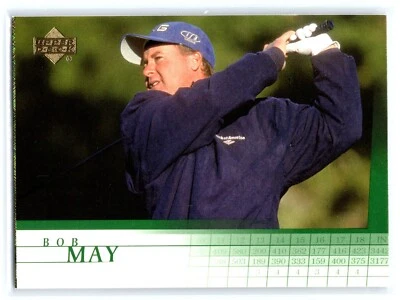 Tarjeta de golf Upper Deck 2001 #30 Bob May PGA Tour Foto 1 de 2