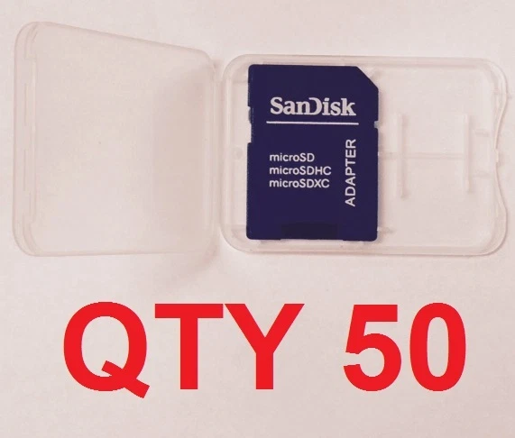 50 x Sandisk Micro SD to SD Secure Digital Adapter NEW - Image 1 of 1