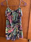 Lilly Pulitzer Girls Romper Size 12-14 Pink And Blue