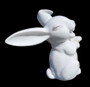 Rosenthal Liebre Conejo Riendo #510 Selb-Plossberg Alemania Blanco 6" Alto Fritz - Imagen 1 de 11