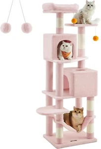 for Indoor Cats, Plush Multi-Level Cat Condo with 5 Scratching - Picture 1 of 8