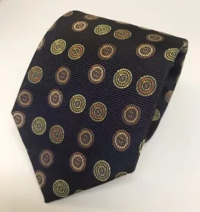 Paul Stuart Twill Silk Navy Multi-Color Polka Dot Luxury Neck Tie - Picture 1 of 9