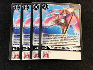 Digimon TCG - Double Diamond Rare - Sistermon Blanc - BT6-082 R - White Card x4! - Picture 1 of 1