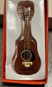 Vintage Gitarre Ornament & Magnet Echtholz Weihnachtsbaum Instrument Branson - Bild 1 von 4