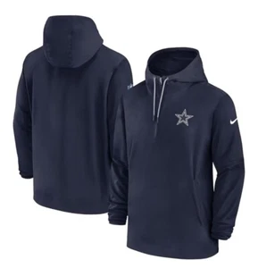 Chaqueta con Capucha Dallas Cowboys Nike Lateral Media Cremallera Azul Marino Para Hombre’s Extra Grande - Imagen 1 de 4