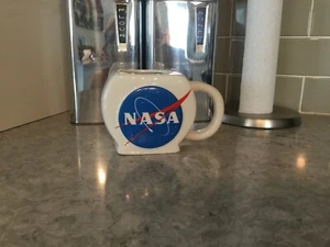 NASA 12 oz. Logo Mug Cup White Blue Red - Picture 1 of 4