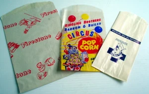 VINTAGE KONVOLUT 3 PAPIERTÜTEN *** ANCIENS LOT DE 3 ANCIENS SACS DE PAPIER - Bild 1 von 8