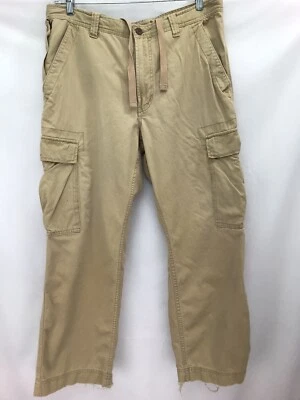 EXPRESS X2 Cargo Pants Mens 35x28 Khaki Faded Worn Distressed -Stains (tag36x30) - Image 1 of 4