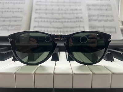 Persol Folding Hand Made Black Sun Glasses ￼ - Image 1 of 4