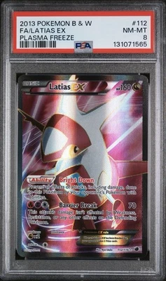 2013 POKEMON BLACK & WHITE PLASMA FREEZE #112 FULL ART/LATIAS EX PSA 8 - Image 1 of 2