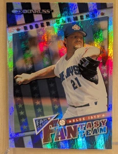 1998 Donruss Fan Club FANTASY TEAM BLUE #17 Roger Clemens Refractor RARE INSERT - Picture 1 of 2