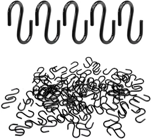 100 Mini S Haken zum Aufhängen, 1/2 Metallhaken Aufhänger zum Basteln, Schmuck, Schlüsselanhänger - Bild 1 von 12