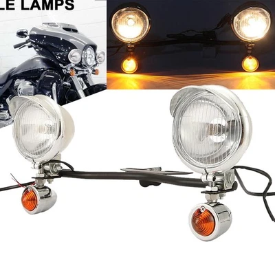 Barra de luz cromada de señales de giro de paso para Honda VTX 1300 1800 TIPO C R S N F Foto 1 de 4