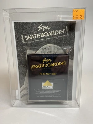 Super Skateboardin' Atari 7800 1988 Authentic Cartridge & Manual Tested NICE! - Image 1 of 3