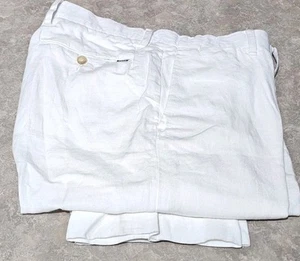 POLO RALPH LAUREN - weiß Cttn, Herren Flt.Fnt, klassische Sommer Anzughose (30x30) - Bild 1 von 5