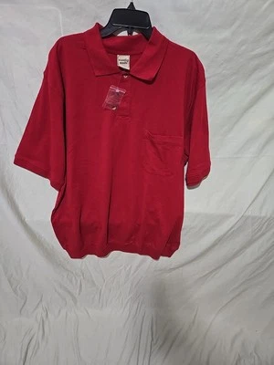 Camisa Polo Scandia Woods Para Hombre Talla 2XLT Roja Manga Corta Bolsillo Frontal Foto 1 de 3