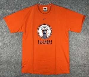 Vintage Illinois Fighting Illini Nike Team Basketball T-Shirt Chief Illiniwek Gr. M - Bild 1 von 6