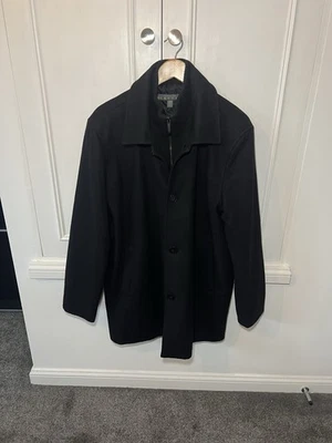 Kenneth Cole Single Breasted coat Wool Blend Insulated Black Large Measuring XL - Image 1 of 4