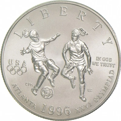 1996 Unc Olympic Soccer Commemorative Half Dollar - Image 1 of 3