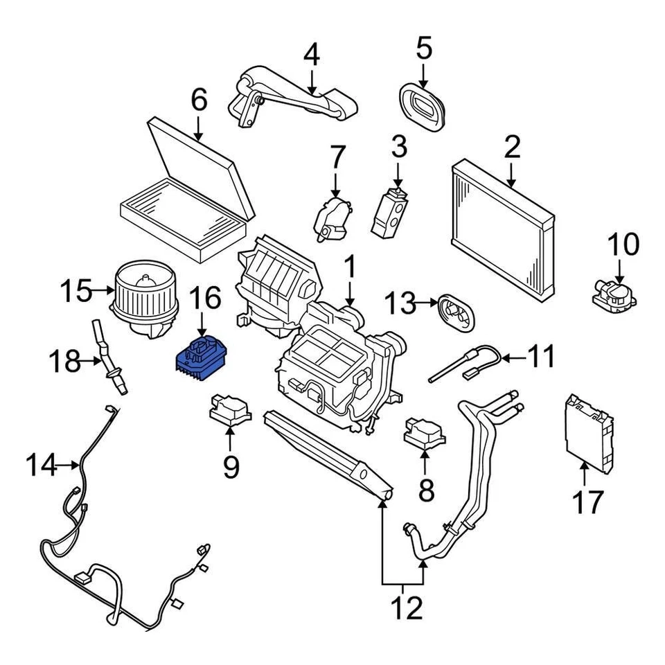 For Land Rover Range Rover Sport 06-13 HVAC Blower Motor Resistor Land Rover Foto 1 de 2