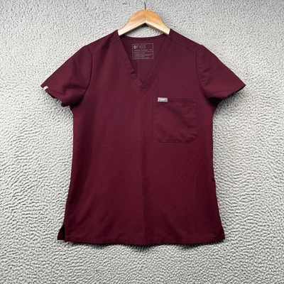 Figs Scrub Top Womens XS Red Shirt Casma Pocket Technical Collection V Neck - Image 1 of 4