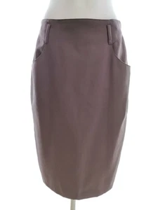 Biba + Pariscop Size 38 Purple Midi Straight and Pencil Skirt Pockets - Picture 1 of 5