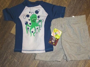 boy swim beach pool summer t-shirt shirt & shorts ~ NWT ~ 24 months UPF 50+ - Picture 1 of 8