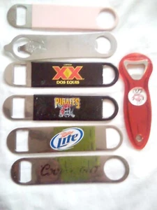 Bottle Opener Vinyl Metal Beer Soda 7" Approximately 6pc Coors Miller Dos - Picture 1 of 5