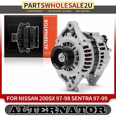Alternador para Nissan 200SX 1997-1998 Sentra 97-99 L4 1.6L 80A 12V CW 6 ranuras Foto 1 de 4