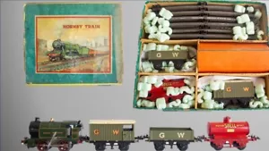 1930's Hornby Meccano 0-gauge Great Western Tank Goods Boxed Set -English Train - Picture 1 of 13
