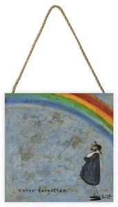 Sam Toft - Never Forgotten - Wooden Block Wall Art 20 x 20 x 3cm Deep - Picture 1 of 1