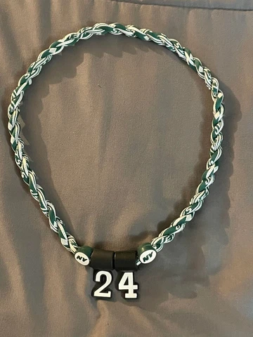 NEW YORK Jets DARRELLE REVIS #24 Titanium Double Rope 22" NECKLACE Fast! FREE! Cover