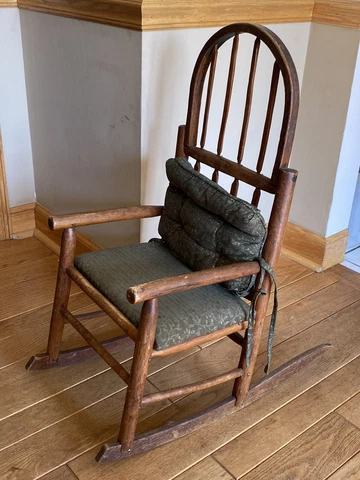 Rustic Antique Children’s Wood Rocking Chair Cover
