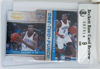 2010-11 playoff contenders patches  Durant  Westbrook bgs 9 RCR 36/99 die cut - Image 1 of 2