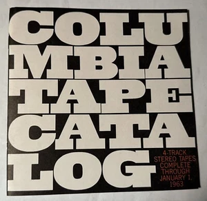 COLUMBIA 4 TRACK STERO TAPE CATALOG THROUGH JANUARY 1 1963 - Picture 1 of 13
