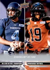 2023 Upper Deck CFL Football BASE GOLD EXCLUSIVE cards #1-100 U-Pick From List