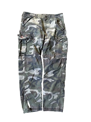 Ralph Lauren Denim Supply Pants Mens Tag Sz 34 x 30 Camo Cargo Paratrooper Flags - Image 1 of 4