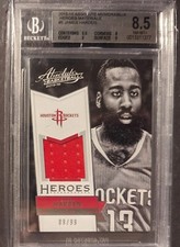 James Harden 2015-16 Absolute Heroes Materials #9/99 BGS 8.5 Near Mint - Mint+