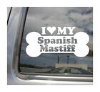 I Heart Love My Spanish Mastiff - Dog Bone Car Vinyl Decal Sticker 13957