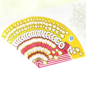 100pcs Popcorn Bag Paper Food Bag Popcorn Paper Bag Popcorn Bag Cone Popcorn Bag - Picture 1 of 12