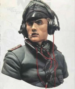 1/10 BÜSTE Resin Figur Modellbausatz Deutscher Offizier Panzer Kommandant WWII unbemalt - Bild 1 von 9