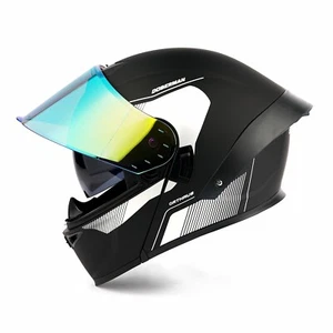 Adults Flip Up Modular Motorcycle Helmet Motorbike ATV Full Face Street Helmet - Foto 1 di 13