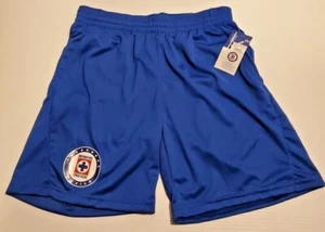 New Club Deportivo Cruz Azul Liga MX Blue Shorts Logo Mens Size Small NWT - Picture 1 of 5