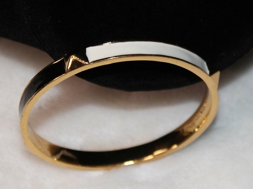 BRACCIALE PIRAMIDE TONO KATE SPADE NERO BIANCO ORO