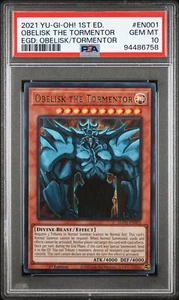 YU-GI-OH 2021! 1ª ED #EN001 OBELISCO EL TORTURADOR PSA 10 Población 10 - Imagen 1 de 2