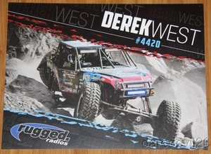 2014 Derek West Rugged Radios Buggy SEMA Show ULTRA4 Off Road Hero Card - Picture 1 of 1