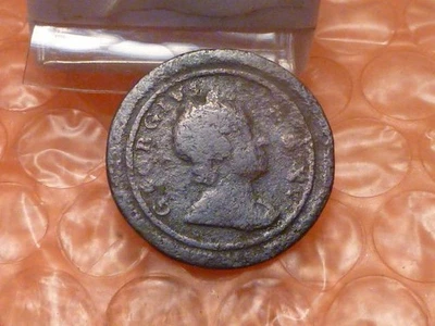 Farthing original 1720 George I Colonial Times fecha clara #BB Foto 1 de 3